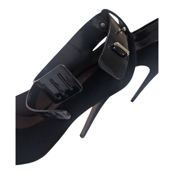 Celine Paris Black Leather Pumps Women’s Size 37 Classic Designer Heels - Picture 6 of 10